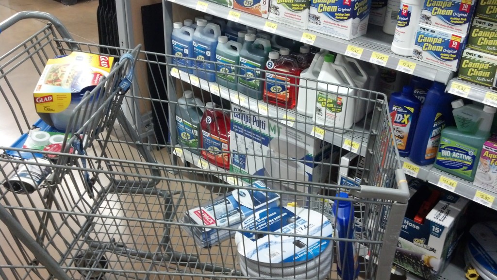Cruising the camping aisle at Wal-Mart