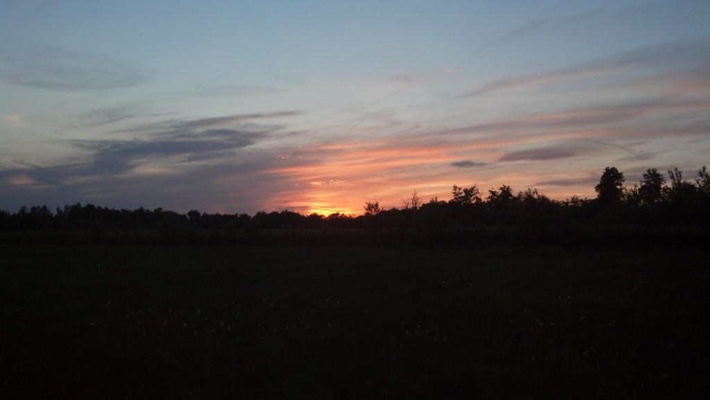 Sunset over the star gazing area