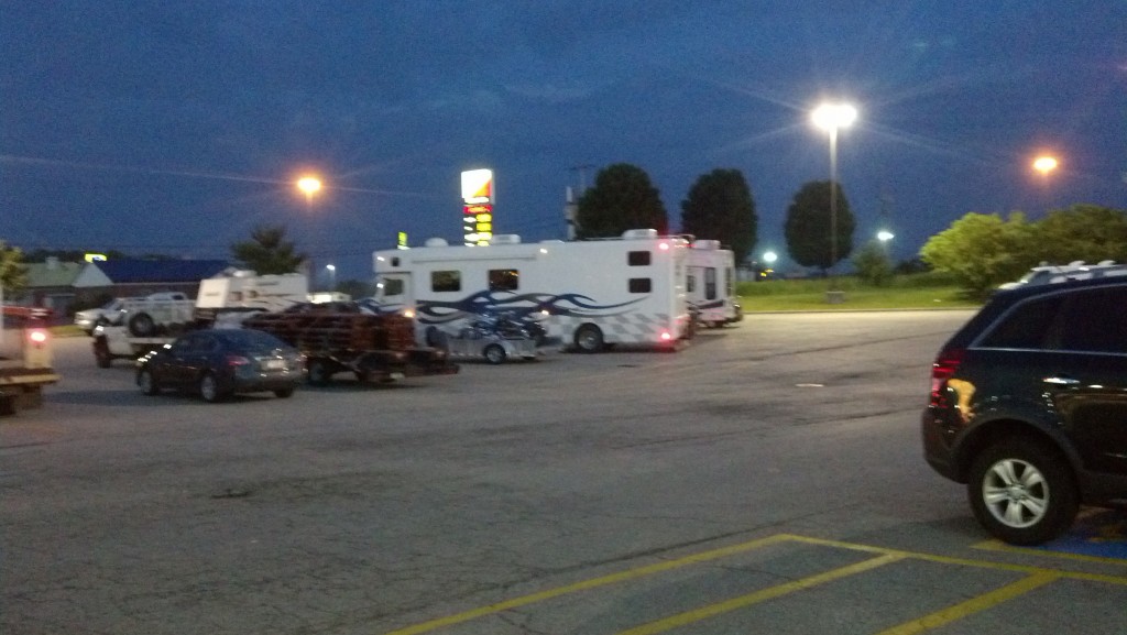 Night time at the Flying J Truck Stop