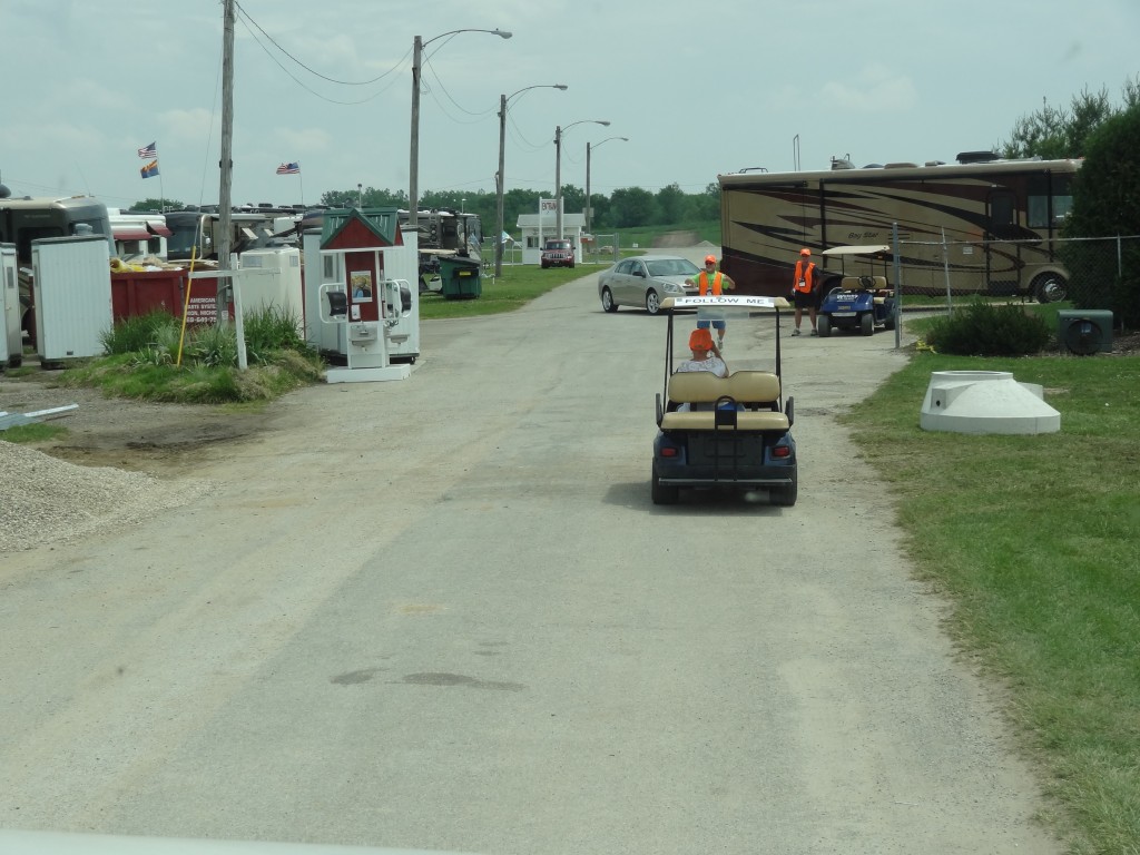 Follow that golf cart!