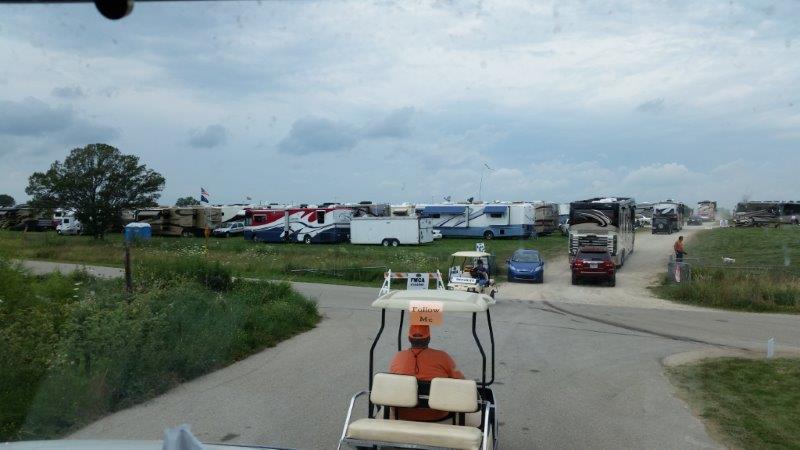 This is what it looks like where everyone is parking on the day the rally starts.