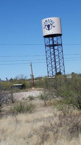 This is a new Verizon cell tower near the campground! It holds ZERO water.