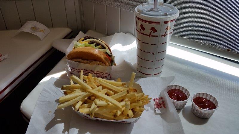 MY dinner at In-N-Out burger.