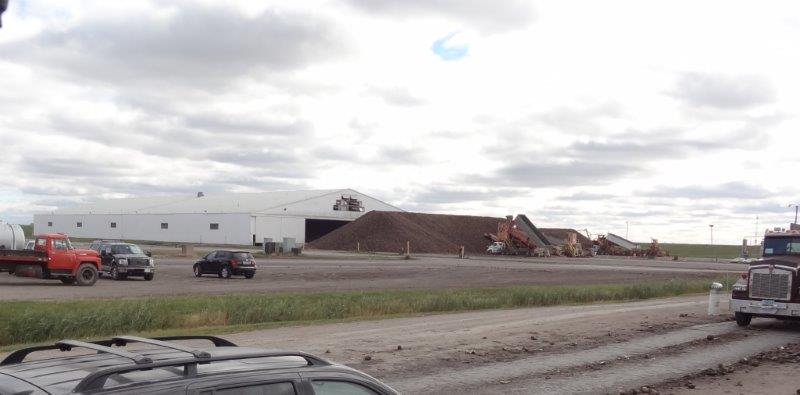 The processing plant. Notice the ever growing pile of beets.