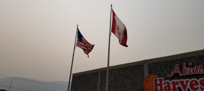Smoke in the Canadian Rockies